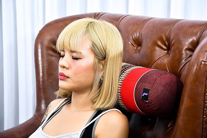 Leewadee Small Yoga Bolster – Shape-Retaining Cervical Neck Roll, Tube Pillow for Comfortable Reading, Kapok Filling, 22 x 6 x 6 inches-GravixFit