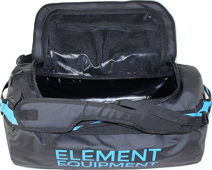 Element Equipment Trailhead Duffel Bag Shoulder Straps Waterproof Black/Blue Small-GravixFit