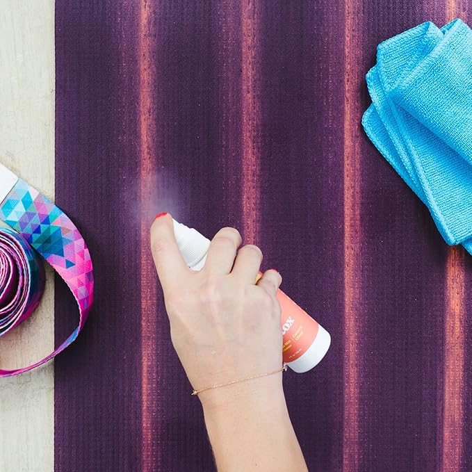 ASUTRA Yoga Mat Cleaner Spray Variety Pack (All Scents), 4 fl oz (Pack of 6) - No Slippery Residue, Organic Essential Oils, Deep-Cleansing for Fitness Gear & Gym Equipment, Microfiber Towels Included-GravixFit