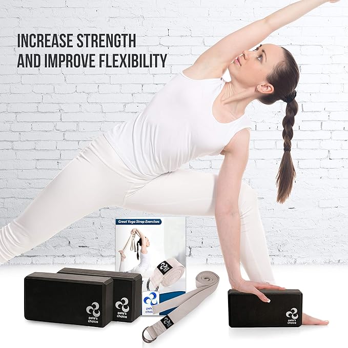 2-PACK or 5-PACK Yoga Exercise Adjustable Straps 8Ft | BONUS eBook | with Durable D-Ring For Pilates & Gym Workouts | Hold Poses, Stretch, Improve Flexibility & Maintain Balance-GravixFit