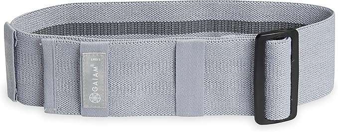 Gaiam Adjustable Hip Bands - 2-Pack Resistance Bands for Working Out, Buckle Adjustable Workout Bands with 4 Light and Medium Resistance Levels Target, Tone, and Strengthen Lower Body - 2 Pack-GravixFit