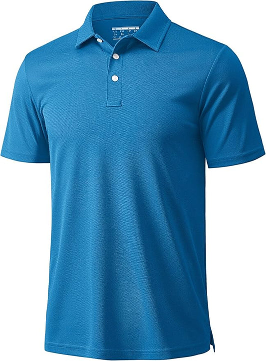 MAGCOMSEN Men's Polo Shirts 3 Buttons Casual Work T Shirts Quick Dry Short Sleeve Golf Shirt Pique Jersey Outdoor Performance-GravixFit