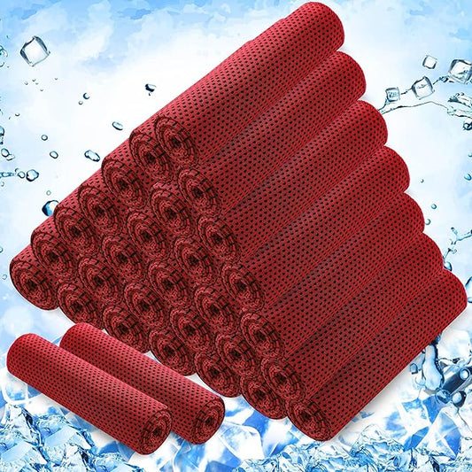 Hosuly 30 Pack Cooling Towels, 40"x12" Ice Breathable Soft Chilly Sweat Rag Microfiber Workout Rags for Gym Cooling Towels for Neck and Face for Yoga Golf Sport Running-GravixFit