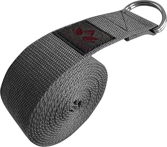Clever Yoga - 8 ft Yoga Strap for Exercise & Physical Therapy, Leg Stretching Strap Yoga Accessories & Stretching Equipment, Leg Stretcher for Women & Men, Home Workout Essentials-GravixFit