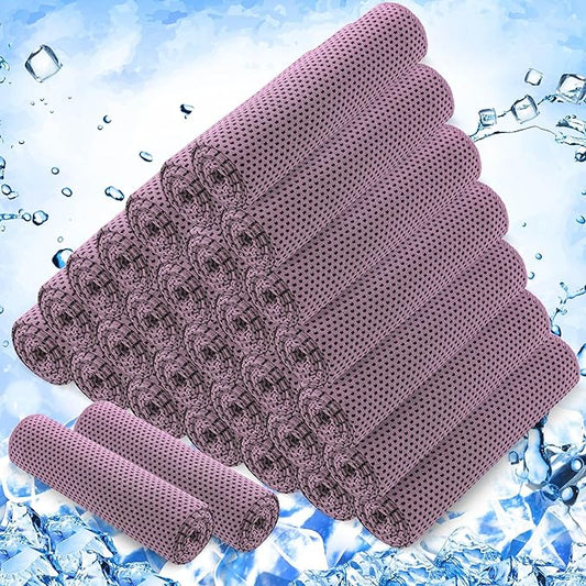 Hosuly 30 Pack Cooling Towels, 40"x12" Ice Breathable Soft Chilly Sweat Rag Microfiber Workout Rags for Gym Cooling Towels for Neck and Face for Yoga Golf Sport Running-GravixFit