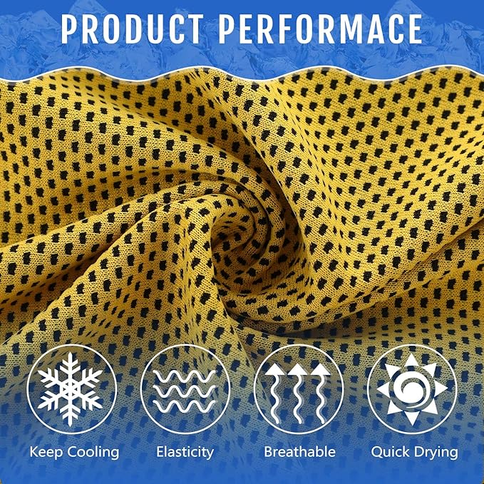 Hosuly 30 Pack Cooling Towels, 40"x12" Ice Breathable Soft Chilly Sweat Rag Microfiber Workout Rags for Gym Cooling Towels for Neck and Face for Yoga Golf Sport Running-GravixFit