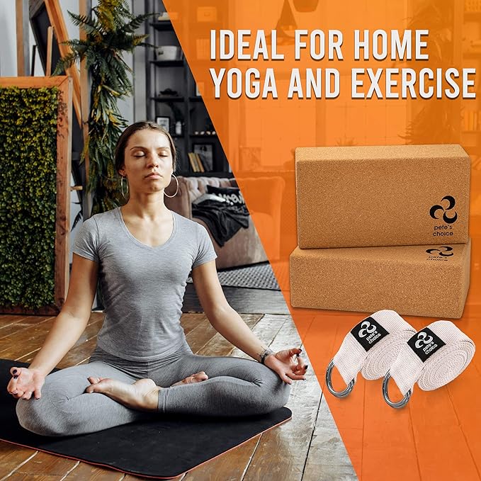 2-PACK or 5-PACK Yoga Exercise Adjustable Straps 8Ft | BONUS eBook | with Durable D-Ring For Pilates & Gym Workouts | Hold Poses, Stretch, Improve Flexibility & Maintain Balance-GravixFit
