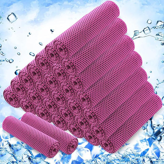 Hosuly 30 Pack Cooling Towels, 40"x12" Ice Breathable Soft Chilly Sweat Rag Microfiber Workout Rags for Gym Cooling Towels for Neck and Face for Yoga Golf Sport Running-GravixFit