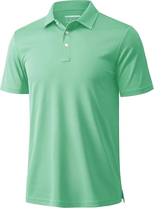 MAGCOMSEN Men's Polo Shirts 3 Buttons Casual Work T Shirts Quick Dry Short Sleeve Golf Shirt Pique Jersey Outdoor Performance-GravixFit