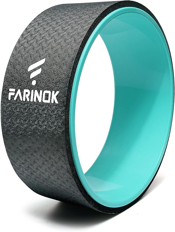 Yoga Wheel for Back Pain Relief, Back Roller Wheel with Extra Cushion, Wider & Thickest Foam, Stretches and Strengthens Core Muscles-GravixFit