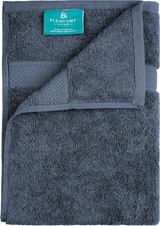 Pleasant Home Bath Towels Set of 6 (24” x 50”) 100% Cotton, 515 GSM | Lightweight, Soft & Absorbent Luxury Towels for Bathroom | for Gym, Pool & Spa | 6 Pack, Navy-GravixFit