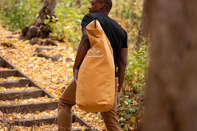 WHITEDUCK 25"x42" (430L) Top Load Canvas Duffel Bag – Military-Grade, Tear-Proof & Weatherproof, Heavy Duty for Travel, Outdoors & Military Use, with Padlock Compatibility, 5 Colors-GravixFit