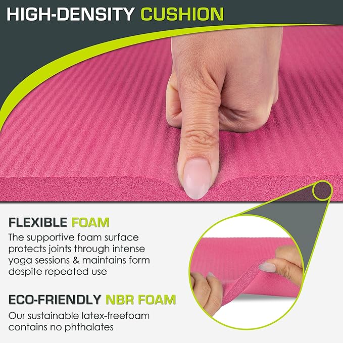ProsourceFit Extra Thick Yoga Knee Pad and Elbow Cushion 15mm (5/8”) Fits Standard Mats for Pain Free Joints in Yoga, Pilates, Floor Workouts-GravixFit