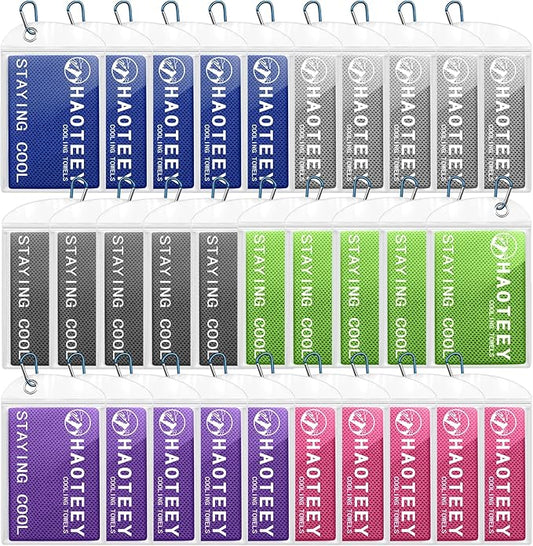 Cooling Towels Pack of 30, 40"*12" Neck Cool Towel Bulk, Cold Towels for Neck and Face, Cooling Rags Sports Towel for Hot Weather, Running, Soccer, Yoga, Gym, Golf-GravixFit