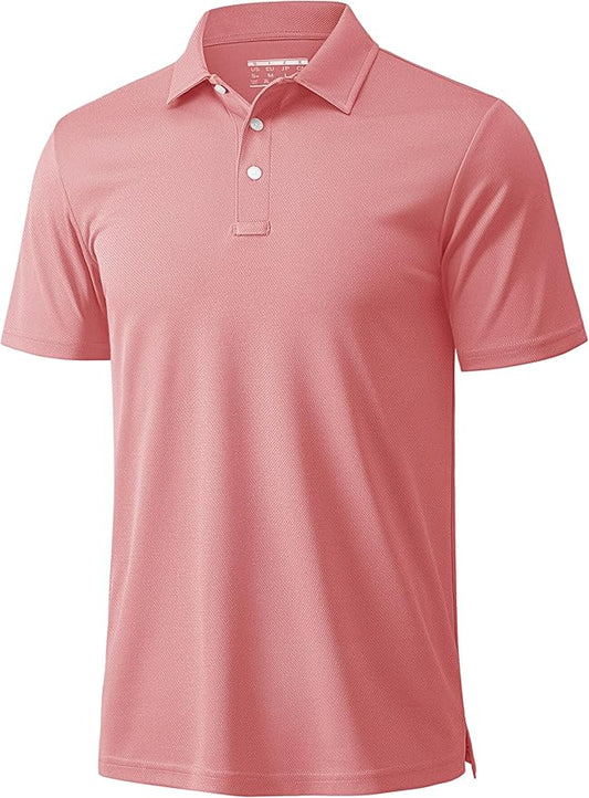 MAGCOMSEN Men's Polo Shirts 3 Buttons Casual Work T Shirts Quick Dry Short Sleeve Golf Shirt Pique Jersey Outdoor Performance-GravixFit