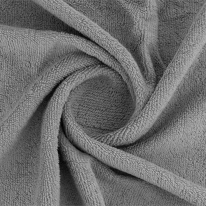 CASA COPENHAGEN® He & She 10 Pieces Hand Towel Set, Granite Grey + Mirage Grey, 550 GSM, 16x28 Inches, Designed in Denmark Super Soft and Absorbent, Egyptian Cotton Towels for Bathroom & Kitchen-GravixFit