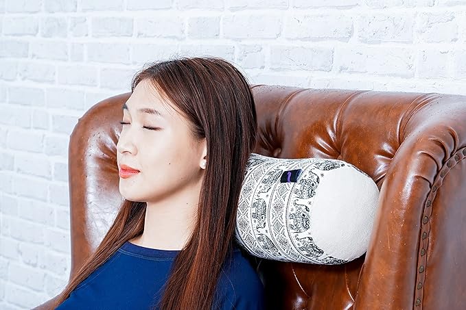 Leewadee Small Yoga Bolster – Shape-Retaining Cervical Neck Roll, Tube Pillow for Comfortable Reading, Kapok Filling, 22 x 6 x 6 inches-GravixFit