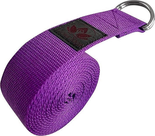 Clever Yoga - 8 ft Yoga Strap for Exercise & Physical Therapy, Leg Stretching Strap Yoga Accessories & Stretching Equipment, Leg Stretcher for Women & Men, Home Workout Essentials-GravixFit