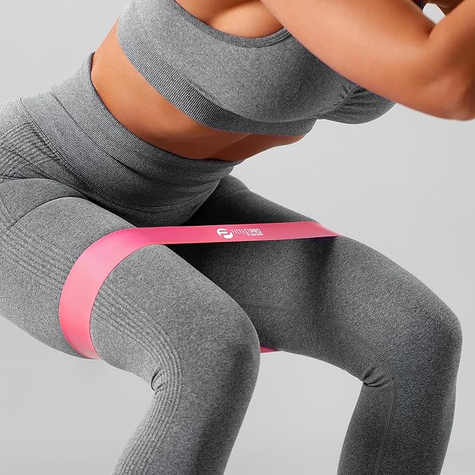 Fittest Pro by Limm Resistance Bands for Legs and Butt, Fabric Exercise Loop Bands Yoga, Pilates, Rehab, Fitness and Home Workout, Strength Bands for Booty-GravixFit