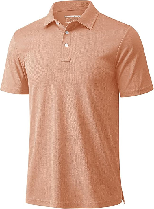 MAGCOMSEN Men's Polo Shirts 3 Buttons Casual Work T Shirts Quick Dry Short Sleeve Golf Shirt Pique Jersey Outdoor Performance-GravixFit