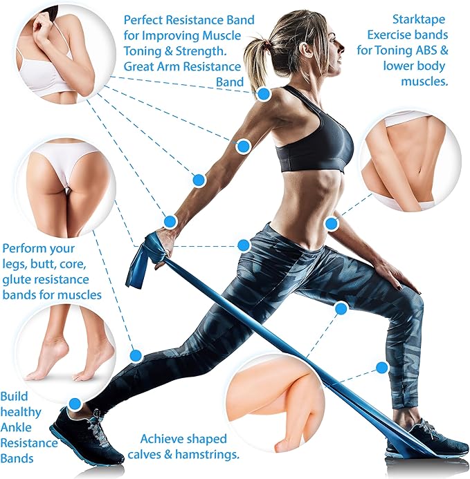 Resistance Bands Professional 8,16, 25, 50 Yards Bulk Rolls. Latex-Free Elastic Physical Therapy Band. No Scent, No Powder - Perfect for Home Exercise, Yoga, Pilates, Gym, Rehab, Workout-GravixFit