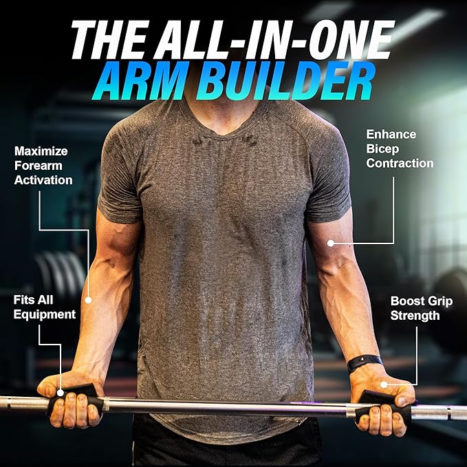 Vikingstrength Grip strength trainer Thick Grip - Combines Hand Exerciser Squeeze with Thick Grip, New Ultimate Forearm Strengthener, Patented Design, Enhances Grip Strength & Endurance, Fits All Bars, Barbells, & Dumbbells-GravixFit