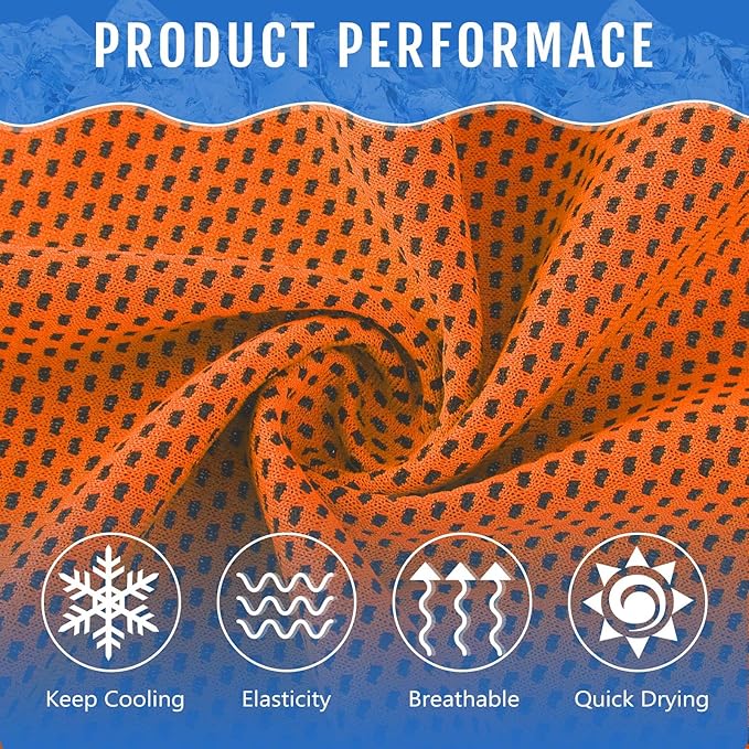 Hosuly 30 Pack Cooling Towels, 40"x12" Ice Breathable Soft Chilly Sweat Rag Microfiber Workout Rags for Gym Cooling Towels for Neck and Face for Yoga Golf Sport Running-GravixFit