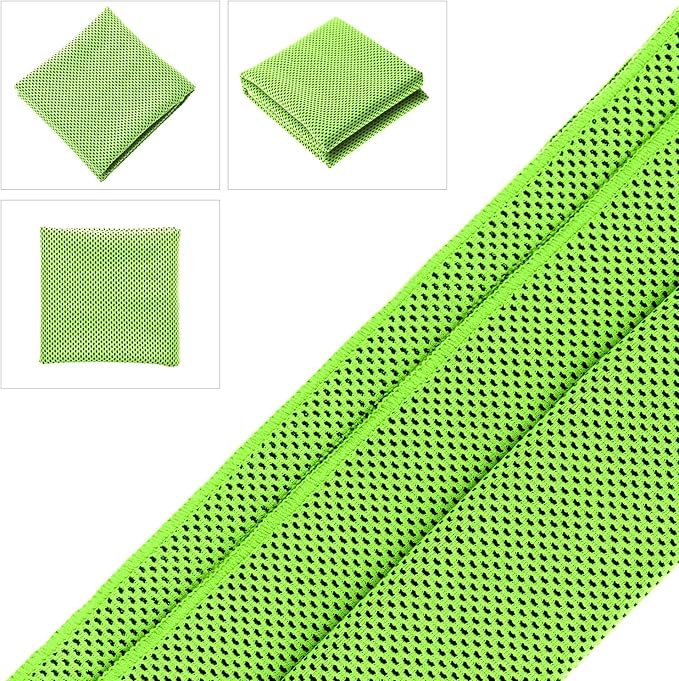 Biange Cooling Towel (Pack of 20, 40"x12") with Pouches for Sports, Workout, Fitness, Gym, Yoga, Golf, Pilates, Travel, Camping & More-GravixFit