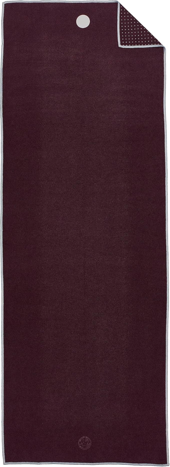 Manduka Yogitoes Yoga Towel – Rubber Grip Dots Non-Slip Bottom, Quick Dry Fitness Towel for Hot Yoga, Pilates, Exercise-GravixFit
