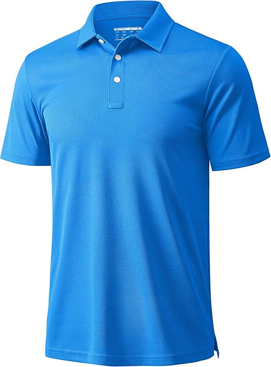 MAGCOMSEN Men's Polo Shirts 3 Buttons Casual Work T Shirts Quick Dry Short Sleeve Golf Shirt Pique Jersey Outdoor Performance-GravixFit