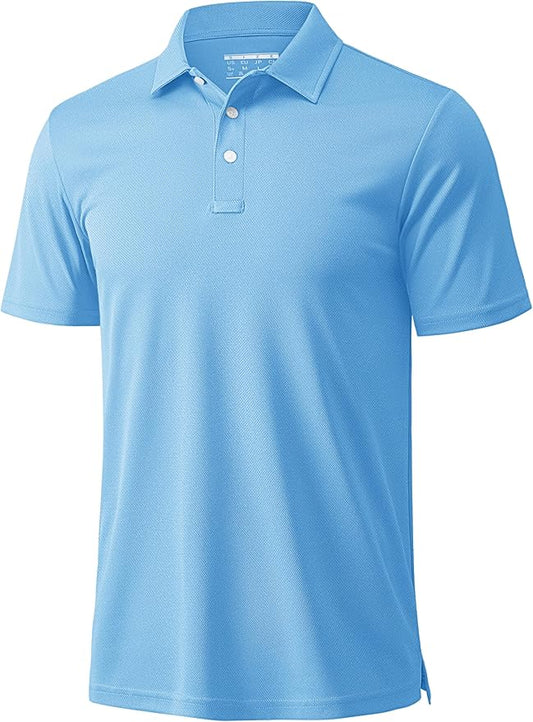 MAGCOMSEN Men's Polo Shirts 3 Buttons Casual Work T Shirts Quick Dry Short Sleeve Golf Shirt Pique Jersey Outdoor Performance-GravixFit