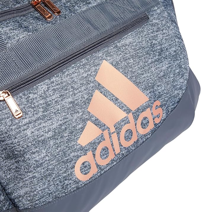 adidas Unisex Defender 4.0 Gym Duffel Bag for Men and Women, Jersey Onix Grey/Rose Gold/Onix Grey, Small (38L)-GravixFit