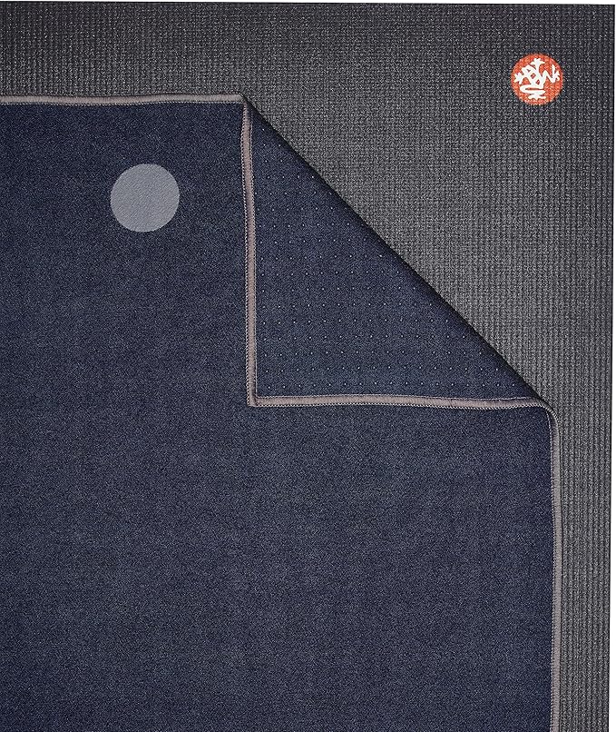 Manduka Yogitoes Yoga Towel – Rubber Grip Dots Non-Slip Bottom, Quick Dry Fitness Towel for Hot Yoga, Pilates, Exercise-GravixFit